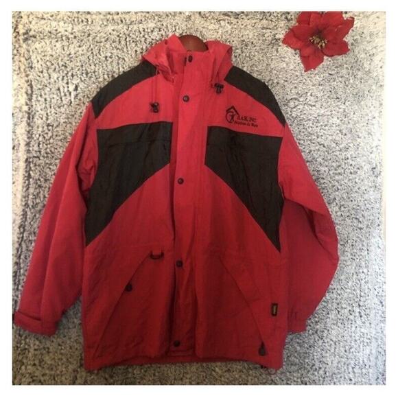 Baru Sports Men's Red Coat Hooded Parka with Fleece Removable Lining Size M - Picture 8 of 14